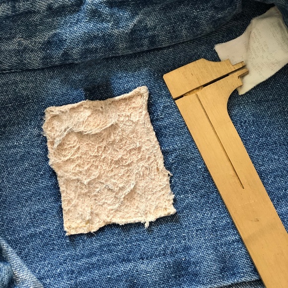 Vintage Men's  Wah Maker Denim Bib Shirt - Picture 4 of 6